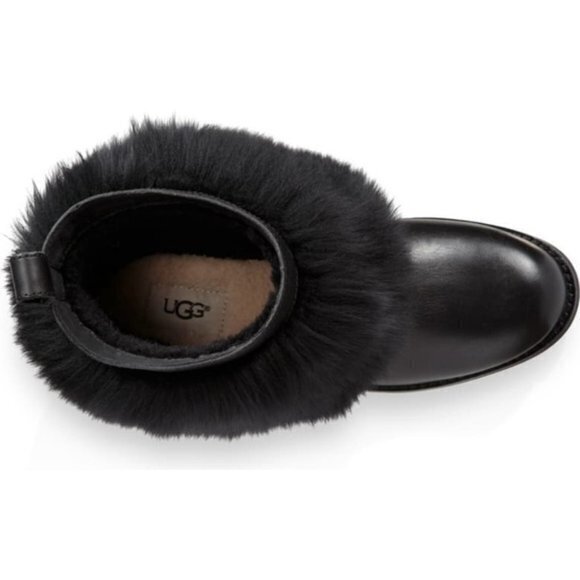 NEW UGG® Otelia Fluff Fur Bootie Black - Picture 4 of 6
